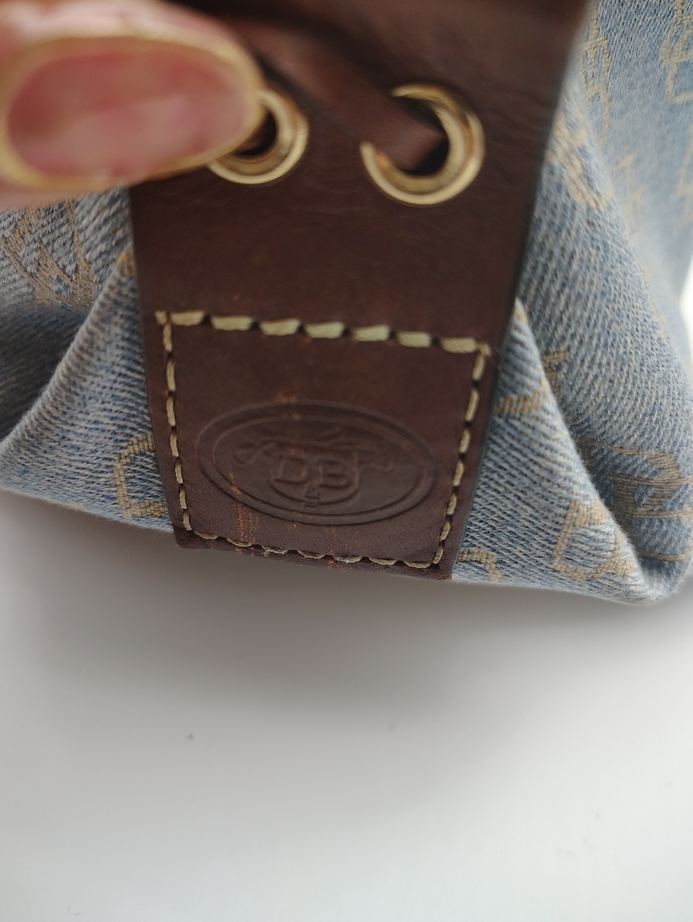 Dooney & Bourke Classic Monogram Denim Shoulder/ CrossboBag - Picture 6 of 17